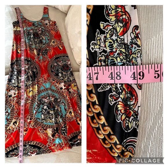 White‎ Mark Couture Collection Sleeveless Colorful Maxi Dress - Picture 6 of 11